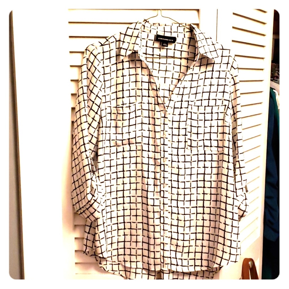 Fortune +Ivy checked blouse